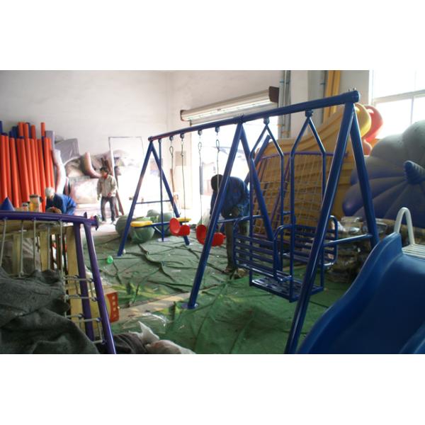 Residential Areas Childrens Swing Set Streamlined Design Anti Static KP-G011