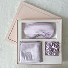 Silk Charmeuse Box Pillow Case and Satin Eyemask Set for All-Season Sleeping One Size
