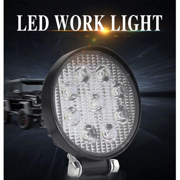 60 Degree 27W Round Flood Waterproof LED Work Lights