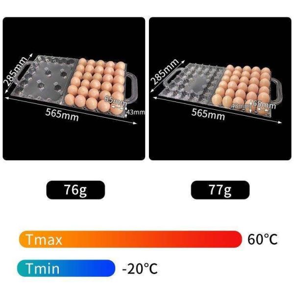 Transparent Plastic Egg Trays Egg Box Free Shipping Plastic Egg Tray with Handle Hot Selling Lightweight Portable Egg Carrier Durable 28/30-Egg Trays