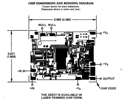 AD517JH Pressure Sensor IC Laser Trimmed Precision IC Op Amp Electrnics Components