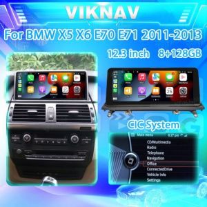 China Viknav Car Waterproof Double Din Radio 12.3 Inch GPS System For BMW X5 X6 E70 E71 2011-2013 wholesale