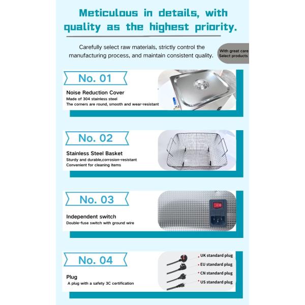 22L Medical Ultrasonic Cleaner Single Frequency / Dual Frequency Ultrasonic Cleaner Machine