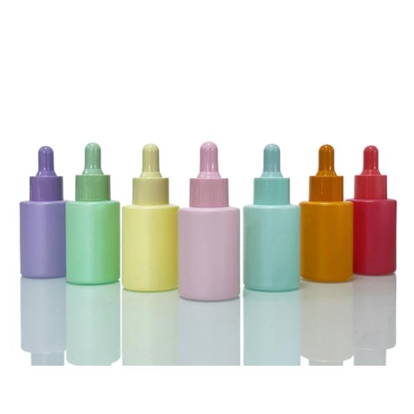 Screen Printing Pink 20ml Glass Dropper Bottles Essential Oil Dropper Bottles