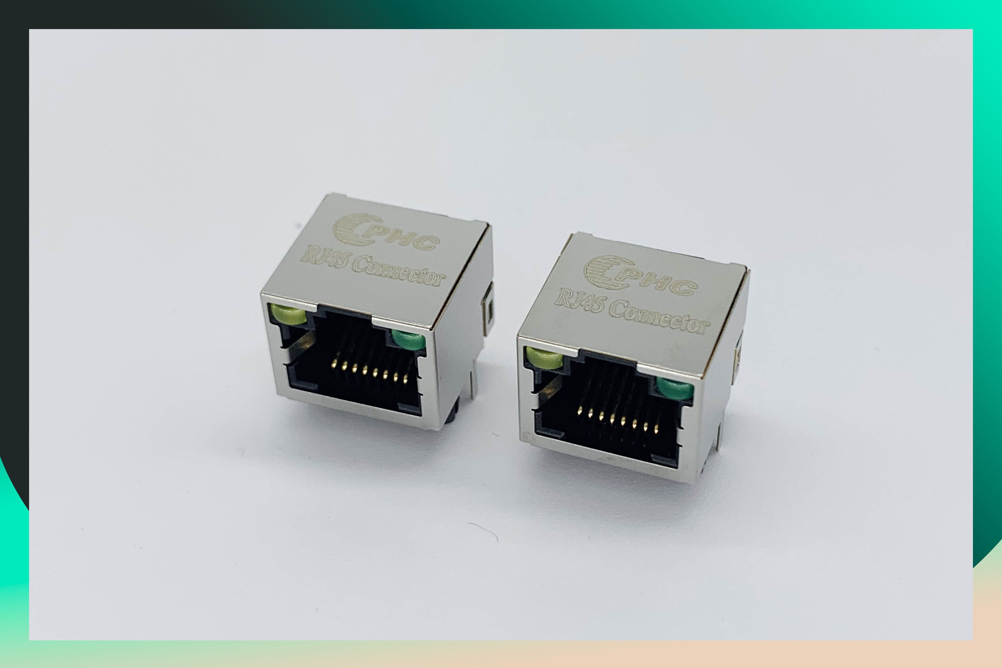 China Right Angle Single Port RJ45 Female Connector For Switch , Router , PC Mainboard on sale