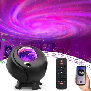 China 2022 Newest Galaxy Music star Projector Lamp Romantic Nebula Aurora Starry Bedside Atmosphere Lamp with Remote controlle wholesale