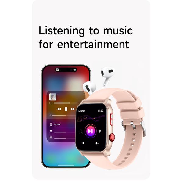 IPS Display Square Shape Smart Watch With 9 Sport Modes And Bluetooth Call