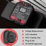 Plastic Black And Red EN61010-1 Check Plug Socket Tester