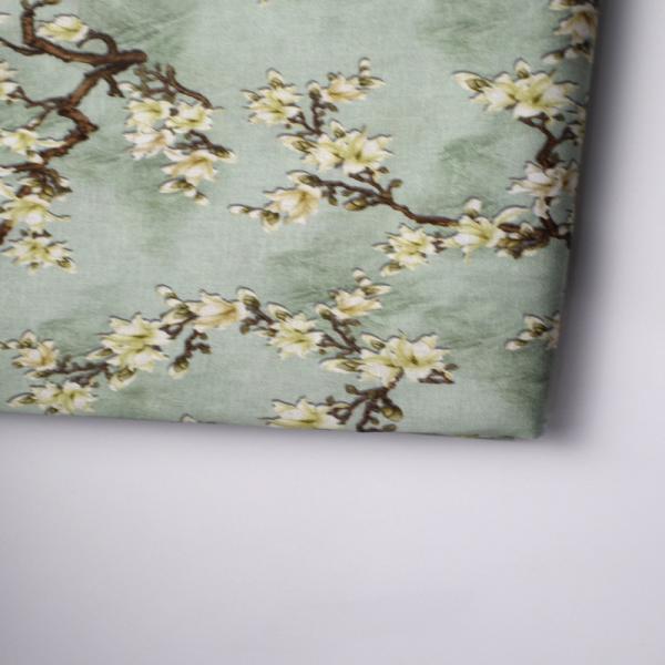 30% Ramie 70% Cotton Polyester Printing Fabric Soft Touch Breathable Woven Shirt Dress