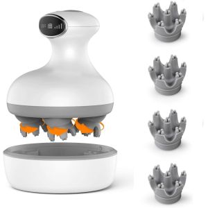 China Wireless Waterproof Head Scalp Massager Machine Silicon Low Noise 35db wholesale