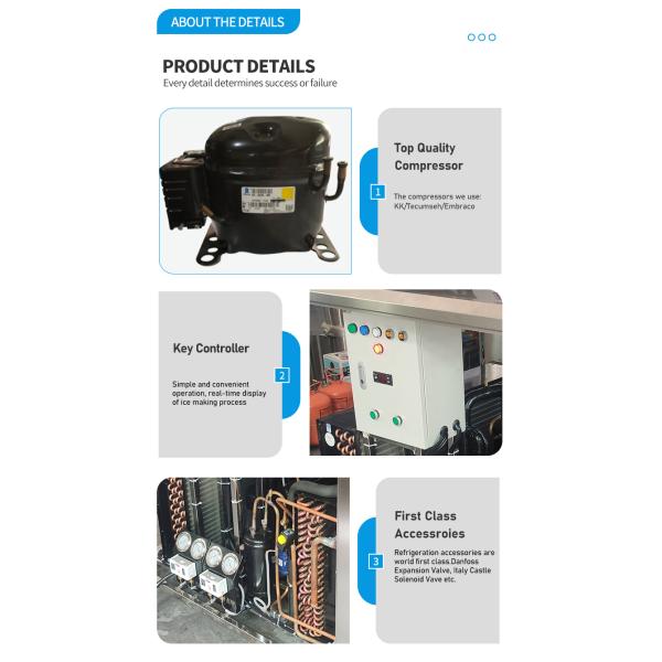 3 Ton Commercial Block Ice Maker Multifunctional Customizable High Productivity