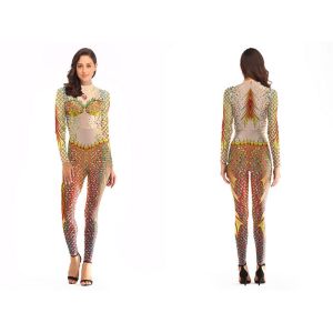 China 3D Digital Printing Custom Mermaid Costume Elegant Bodycon Jumpsuits wholesale