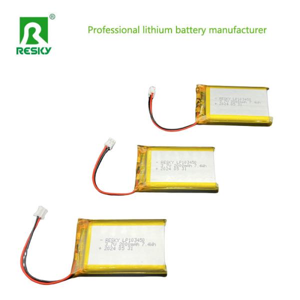 Solar Lithium Polymer Battery Cell 603450 3.7v 1200mAh For Portable GPS