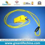 Fahsion Plastic OK Whistle with Cord Cheapest China Factory Direct Price Orange