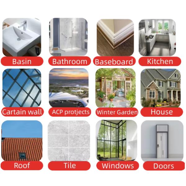 Neutral Silicone Weather Resistant Adhesive For Exterior Sun Room Quick Drying