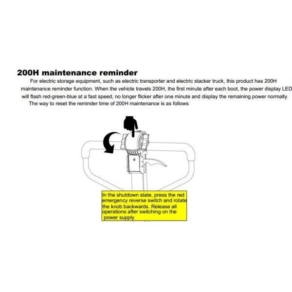 Small Control Handle For Electric Pallet Truck Forklift Tiller Head