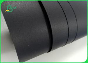 China Wood Pulp Smothness 300 / 350gsm Black Hard Paperboard For Jewel Case wholesale