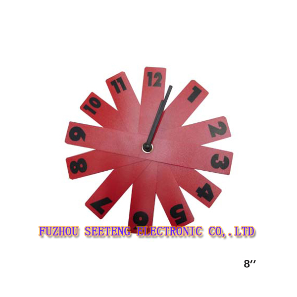 Nice color high quality new design round shape wall clock models