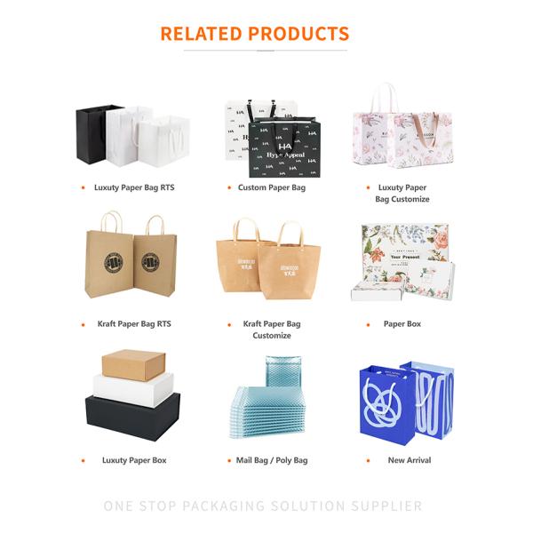 Offset Custom Printed Paper Bags Recyclable Ivory Board Paper