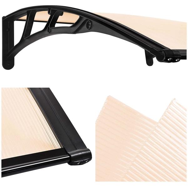 60x80CM Durable Window Awning Waterproof Door Window Awning Canopy Clear Rain Cover Outdoor Sun Shade Shelter