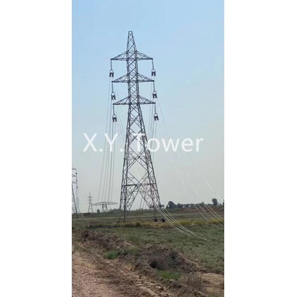 Multi-circuit Galvanized Lattice Steel Electric Power Transmission Towers