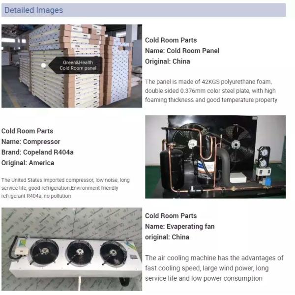 Fish Fruit Vegetable Meat Seafood Preservation Walk in Cold Storage Cold Room