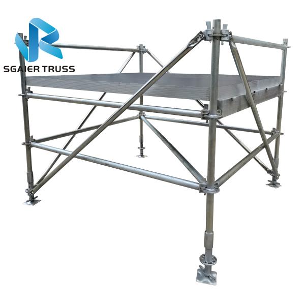 Adjustable Foot 4x8ft 2*1m Modular Steel Stage Scaffolding