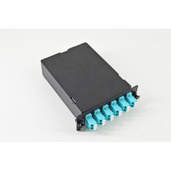 Fiber optic cassette module 12/24 Port multimode 10G OM3 preloaded with MPO MTP to LC fanout cable patch cord