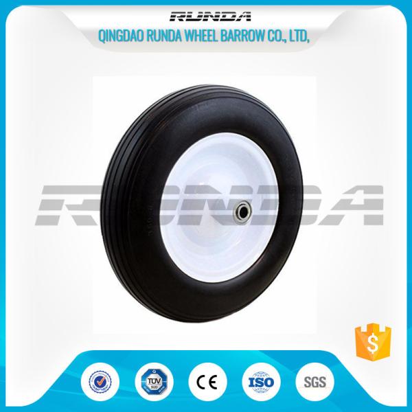 4inches Solid PU Foam Wheel, Line Pattern Polyurethane Caster Wheels 4.00-8