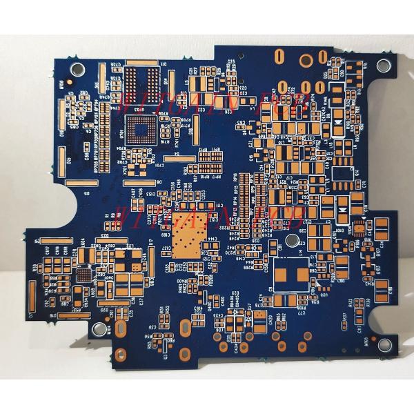 China FR4 Material 6 Layer PCB Board Blue Solder Mask 1OZ Copper Thickness wholesale