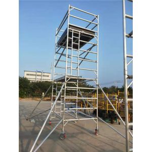Construction Folding Aluminium Scaffold Tower Complied With EN 1004 Standards