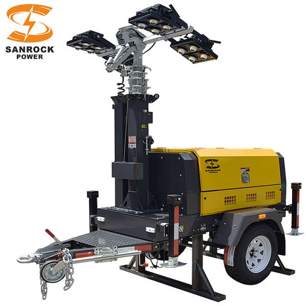 Mining Hydraulic Lifting Diesel Light Tower Portable Led Light Towers 7.5m Height