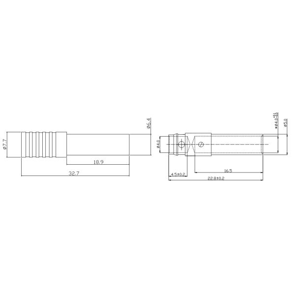 HXT 4mm Gold Plated Bullet Rc Li-ion Battery Connector