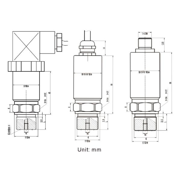 Spi I2C Water Digital Pressure Transducers RS485 4-20mA Ceramic Pressure Sensor