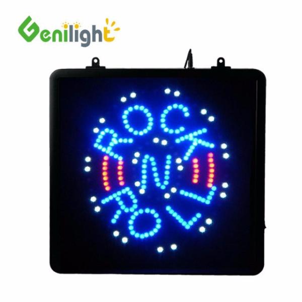 Flashing Controller Indoor 53*45 cm Animated Music Rock and Roll LED Sign No Music No Life