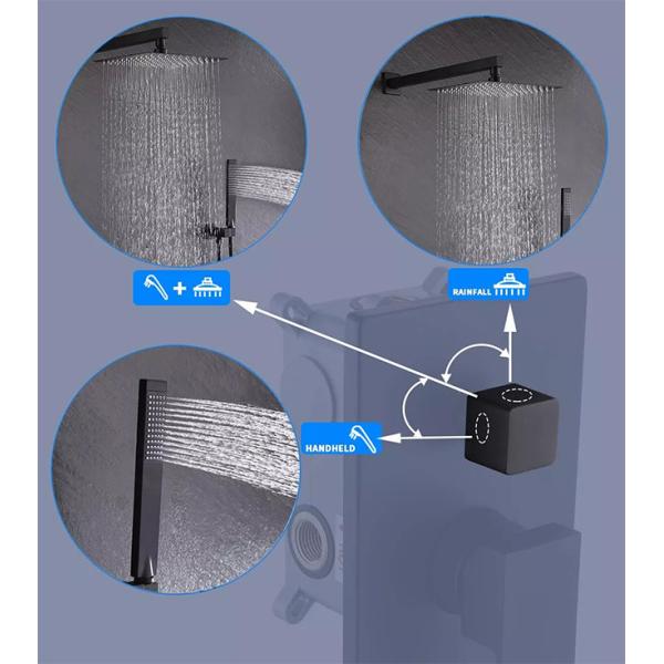 Copper Bath Shower Mixer Set , OEM ODM Rain Shower Set With Mixer