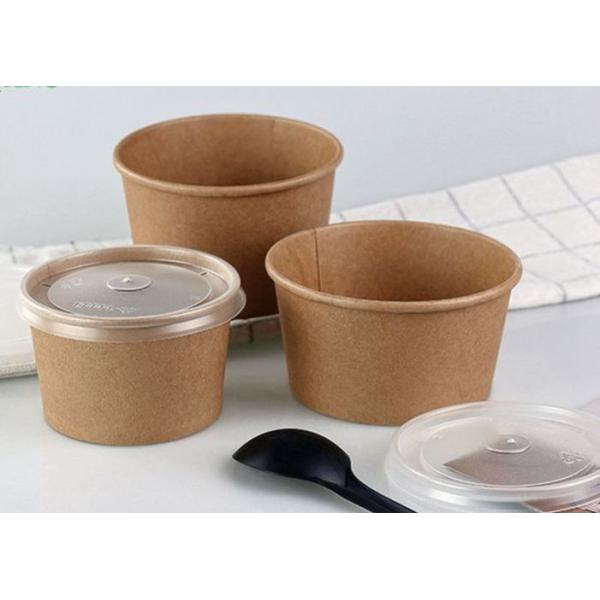100% Recyclable Custom Take Away Paper Soup Bowls Disposable Free Sample