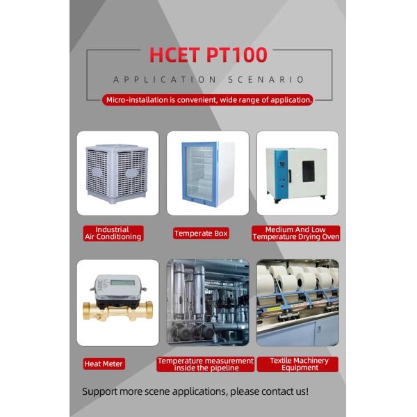 Stainless Steel 3 Wire Flexible PT100 Thermal Sensor RTD Platinum Resistance Temperature Probe