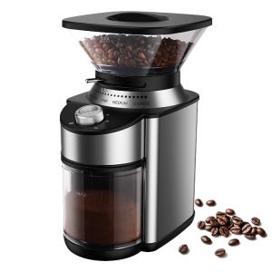 Small Conical Burr Coffee Grinder Adjustable 19 Setting Espresso Commercial