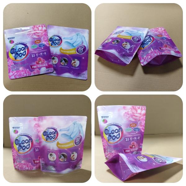 Customizable Child Resistant Laundry Detergent Bag 2-4 mil Thickness