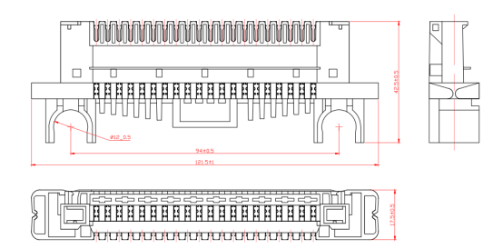 Krone Type 90 Degree NT Module 1 Set, NT Module, Protection Magazine, Back mount Frame Base