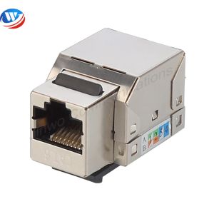 China Metallic Color STP Keystone Jack 90 Degree Cat6 Keystone Jack on sale