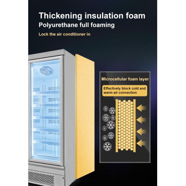 Adjustable Shelves Commercial Display Freezer For Mall 1650W