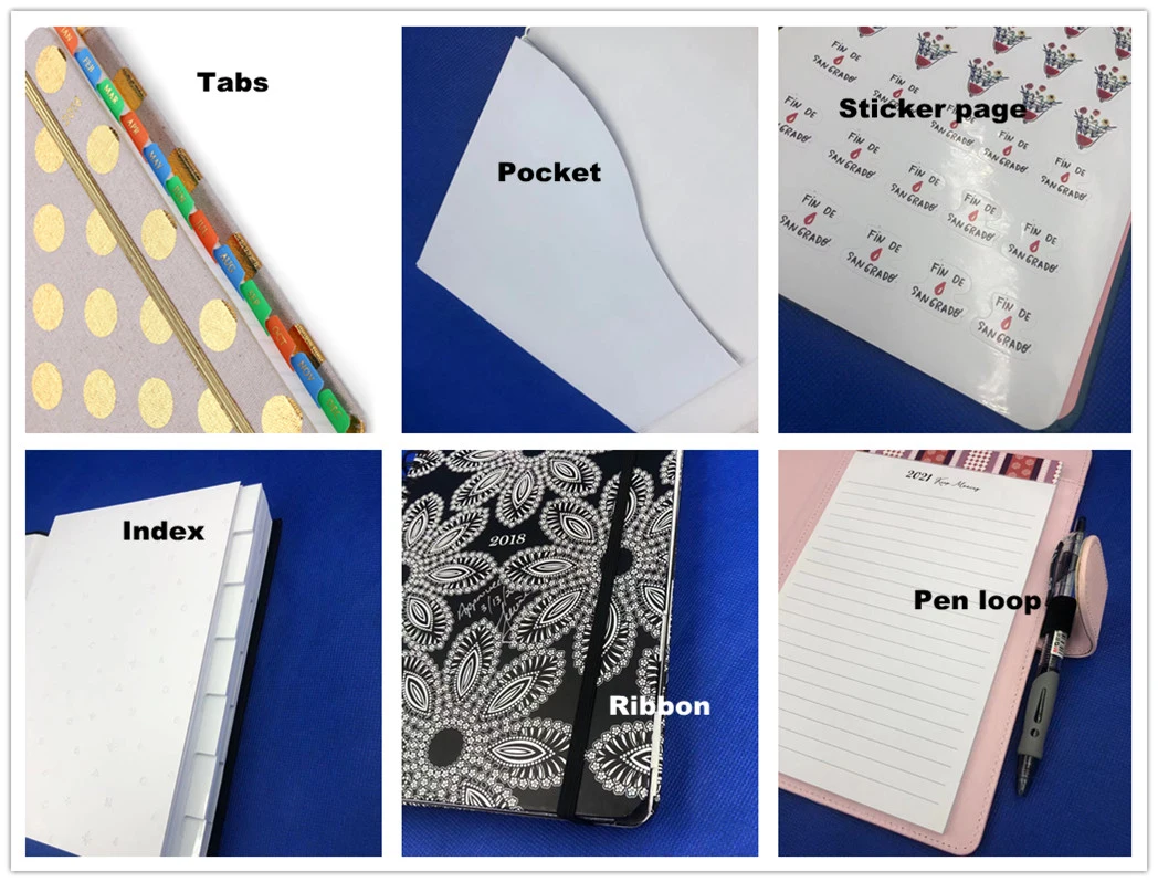 157gsm Planner Organizer Agenda Sewn Ivory A5 Spiral Notebook Gold Stamping Logo Double Coils