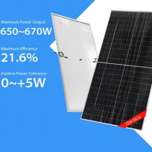 China 670W Trina Pv Modules 210mm Solar Cell Mono Facial Half Cut Modules 650W on sale