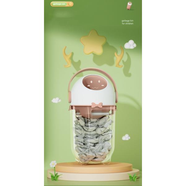 Odor Proof Waterproof Diaper Trash Bin Pink White Black Diaper Garbage Can