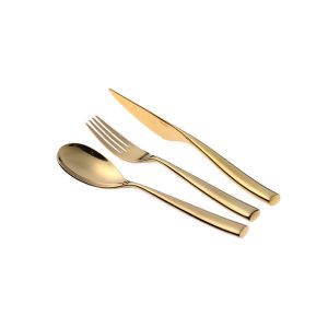 Buy cheap Dishwasher Safe LFGB 304 Gold Stainless Steel Silverware Forks from wholesalers