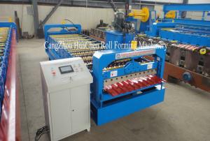 China 1.25M Width Metal Profiling Wall Panel Roll Forming Machine With Hydraulic Precut on sale