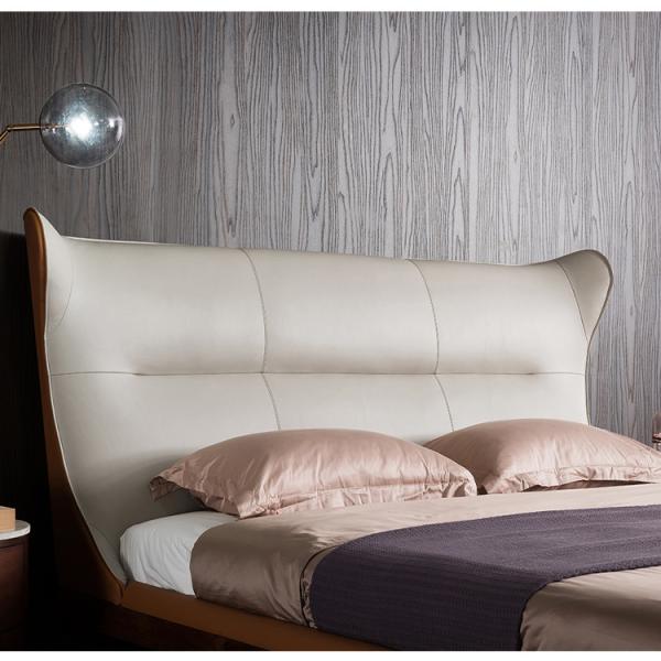 King Size Platform Leather Back Bed Frame