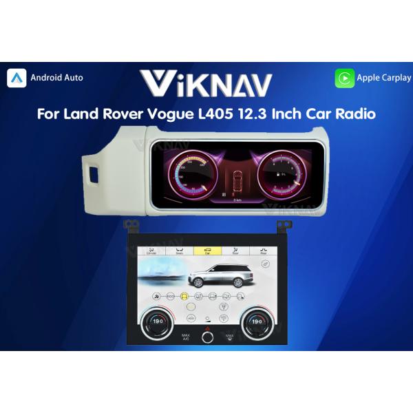 Viknav 12.3 Inch Touch Screen Car Radio And AC For Land Rover Range Rover Vogue L405 2013-2017 Multimedia Player GPS Navigation Head Unit (White All)